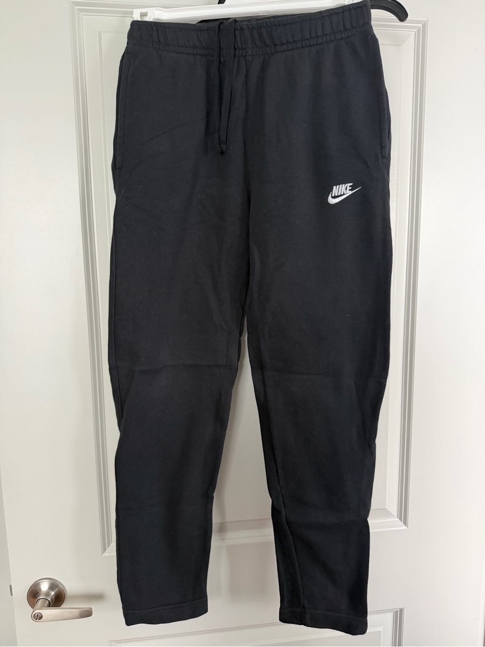 Nike Black Joggers with White Swoosh Logo